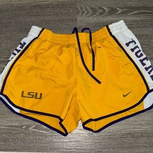 Nike pro LSU tiger running shorts
